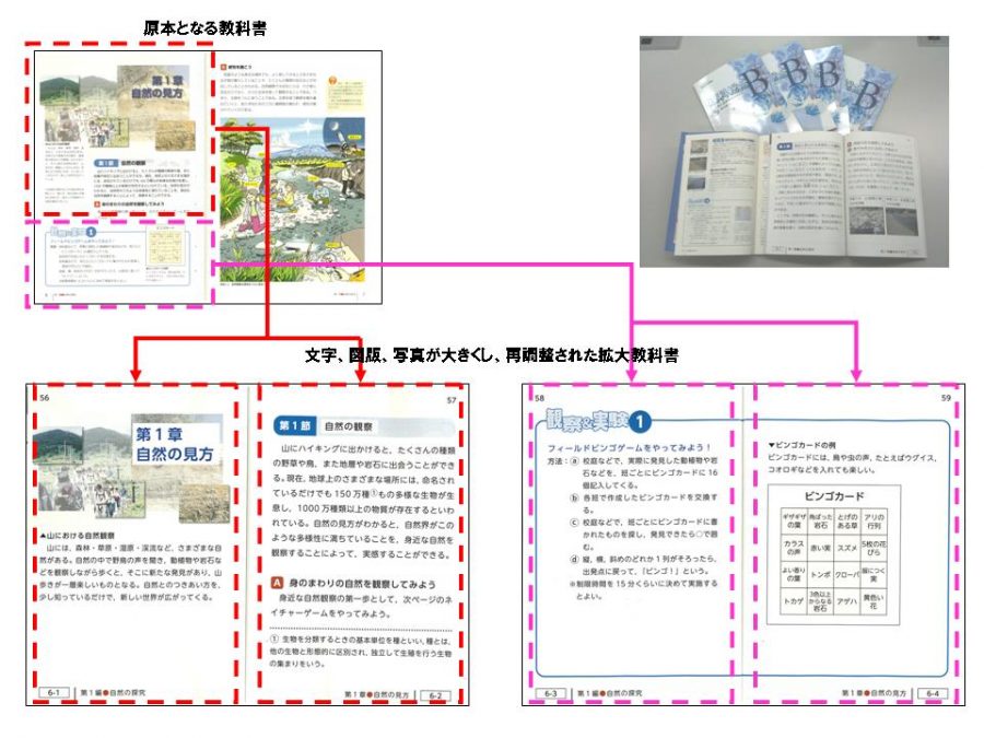 原本と拡大教科書